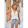 thumbnail image 7 of Womens Blouses Summer Casual Cap Short Sleeve Tops Basic Textured Solid Color Round Neck T Shirts Blouse, 7 of 7