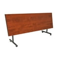 thumbnail image 3 of Romig Axis-Pro 84 x 24 in. Flip-Top Training Nesting Table- Cherry, 2 Zeng Stack Chairs- Black, 3 of 7