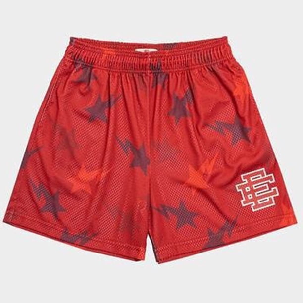 Pantalones cortos con estampado de estrellas para hombre, Shorts de malla, transpirables, sueltos, para Fitness, deportes, gimnasio, entrenamiento Fivean unisex