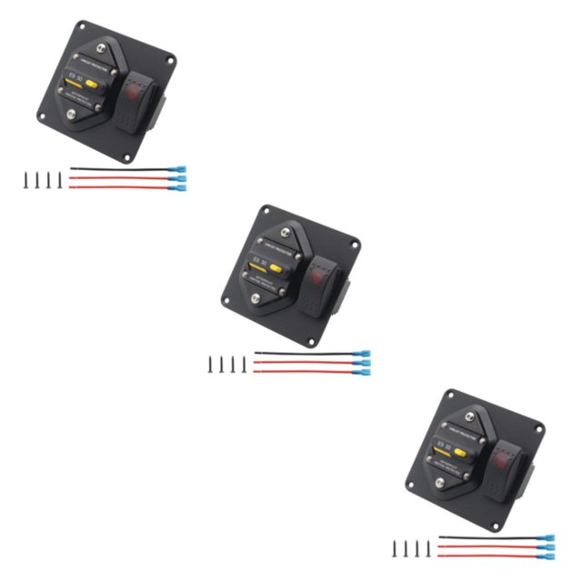 relayinert Circuit Breaker With Boat Rocker Switch ON-OFF Circuit Breaker With Boat Rocker Panel Panel Switch Switch Reliable Safe 50A 3Set