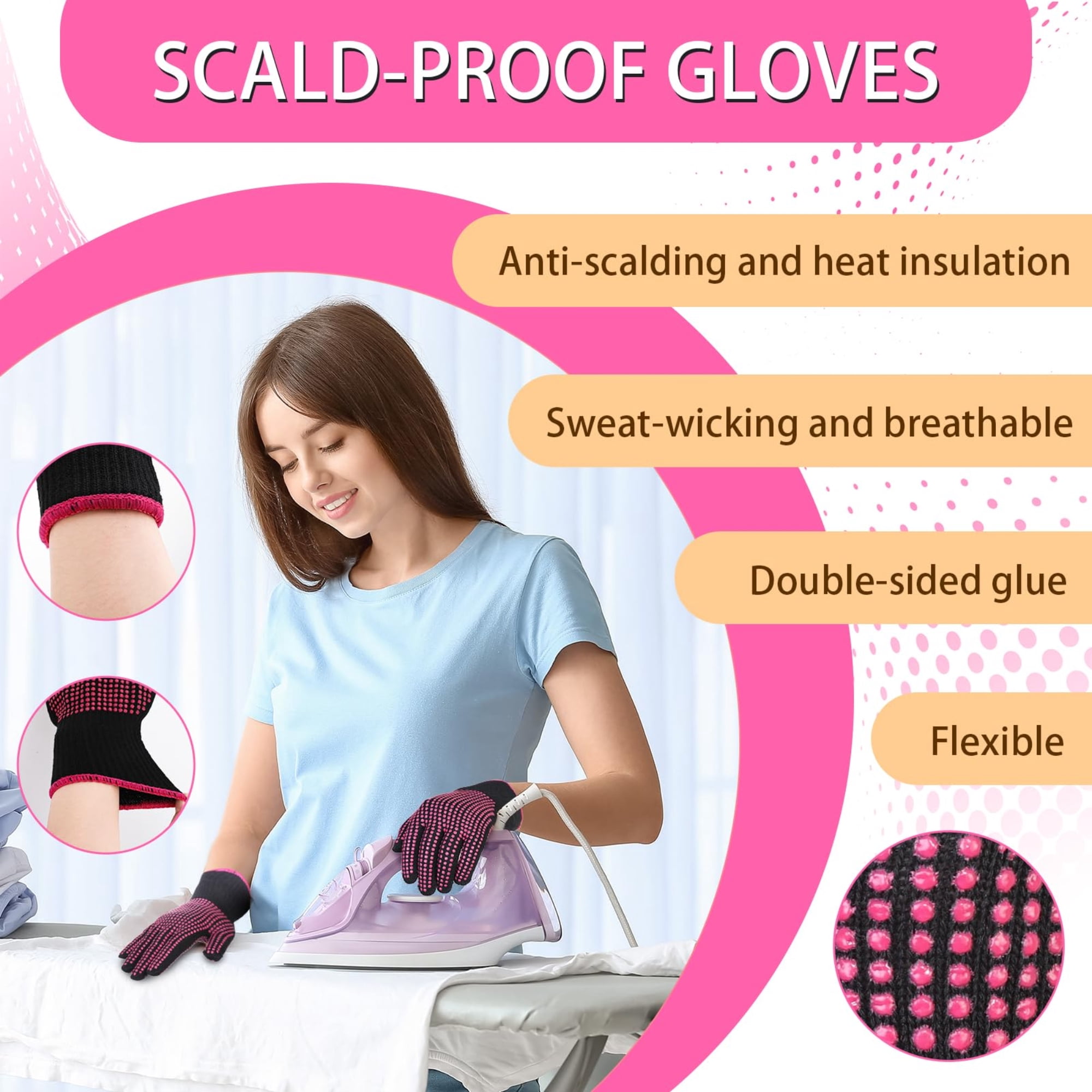 12 Pack Sublimation Heat Tape Dispenser Set with Resistant Gloves, Silicone Bumps, Mini Cutter Set, Weighted Desktop Dispenser for Heat Transfer