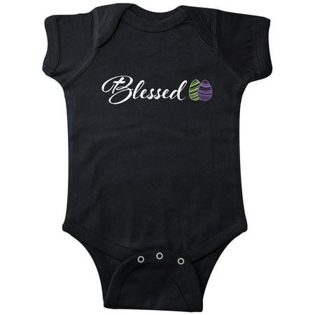 

Inktastic Easter Blessed with Green and Purple Eggs Gift Baby Boy or Baby Girl Bodysuit