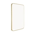 thumbnail image 4 of Mirrorize Canada Rounded Rectangle Gold Bathroom Framed Decorative Wall Mirror (27.5 in. H x 19.7 in. W), 4 of 9