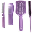 thumbnail image 1 of 4Pcs Hair Comb Men Women Comb Hair Styling Hair Comb Multipurpose Safety Comb for Barber, 1 of 8