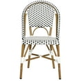 thumbnail image 4 of Safavieh Salcha Outdoor Bistro Side Chair, Set of 2 - Black/White, 4 of 10