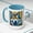 Light Blue, variant on Psychedelic Style Alaskan Malamute Coffee Mug, 11oz, 15oz, two-toned