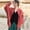 Red, variant on Relaxed Fit Frog Button Cotton Shirt Jacket for Women Mandarin Collar Bubble Long Sleeve Dual Side Pockets Plain Casual All Season Outer Layer Coat Black M