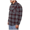 thumbnail image 2 of Freedom Foundry Men's Soft Plaid Fleece Fabric Shirt | Gray Plaid, Medium, 2 of 4