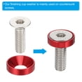 thumbnail image 4 of Uxcell Kit de Rondelles Finition M6, 30 Ensembles de Vis de Tête de Tasse Plate en Alliage d'Aluminium, Rouge Rose, 4 of 6