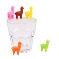 thumbnail image 2 of 8pcs Alpaca Design Wine Glass Markers Creative Cup Identifier Party Goblet Wine Drinking Cup Marking Label (Random Color), 2 of 8