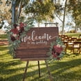 thumbnail image 6 of Wedding Arch Flower Kit of 2 for Wedding Party Welcome Sign Floral Swag Decoration Reception Backdrop Floral Decor, Wedding Arch Flower, Party Flower Decoration (Wine Red), 6 of 6