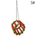 thumbnail image 2 of Bangcool Parrot Cage Toy Hanging Colorful Bird Perch Swing Parrot Chew Toy for Christmas, 2 of 10