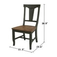 thumbnail image 2 of Wood 42 in. Drop Leaf Dining Table with 2 Chairs in Hickory/Washed Coal, 2 of 10