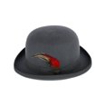 thumbnail image 2 of Kenny K  Wool High Derby Hat with Grosgrain Hatband (Men), 2 of 5