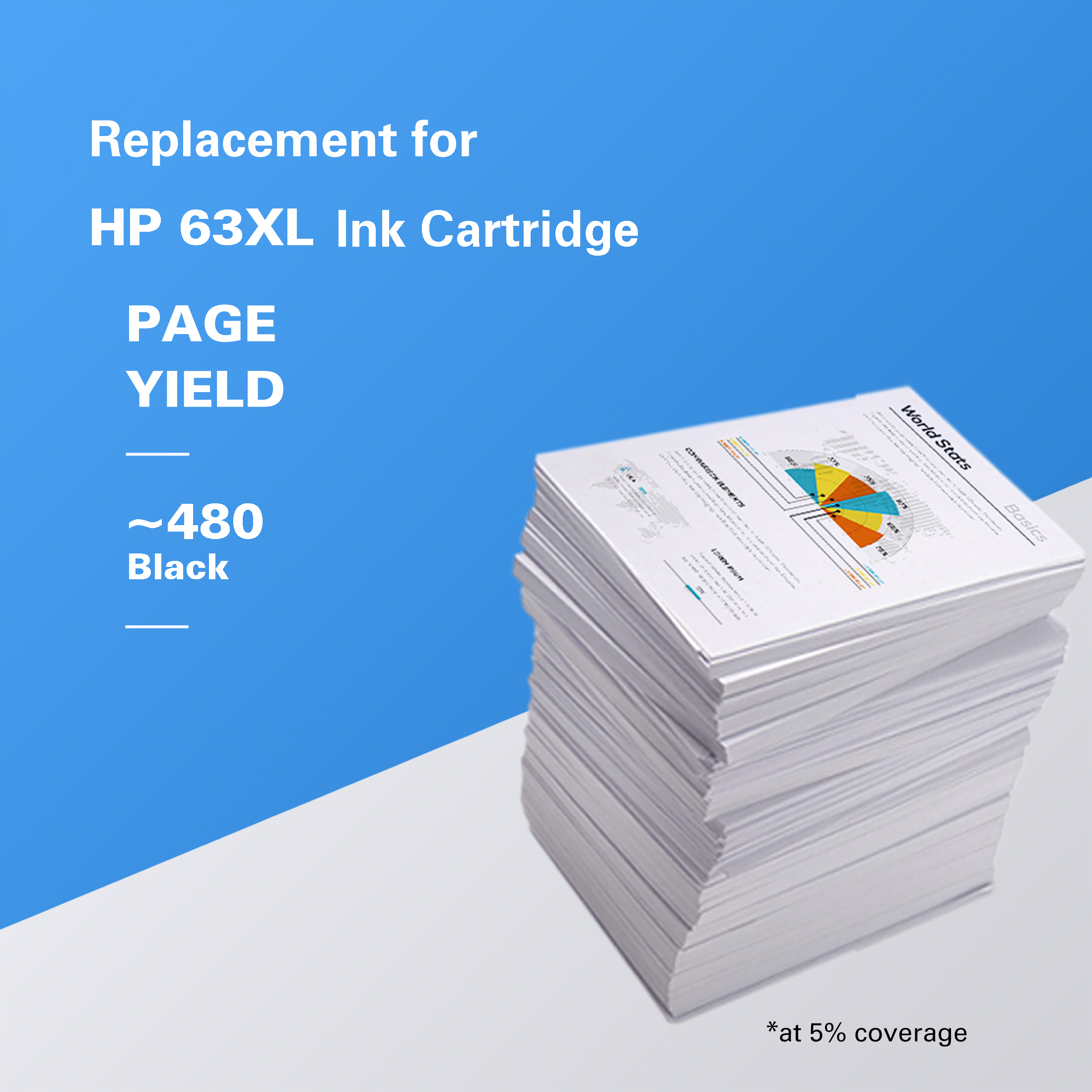 onn. Remanufactured 63XL HP Ink Cartridge, Black