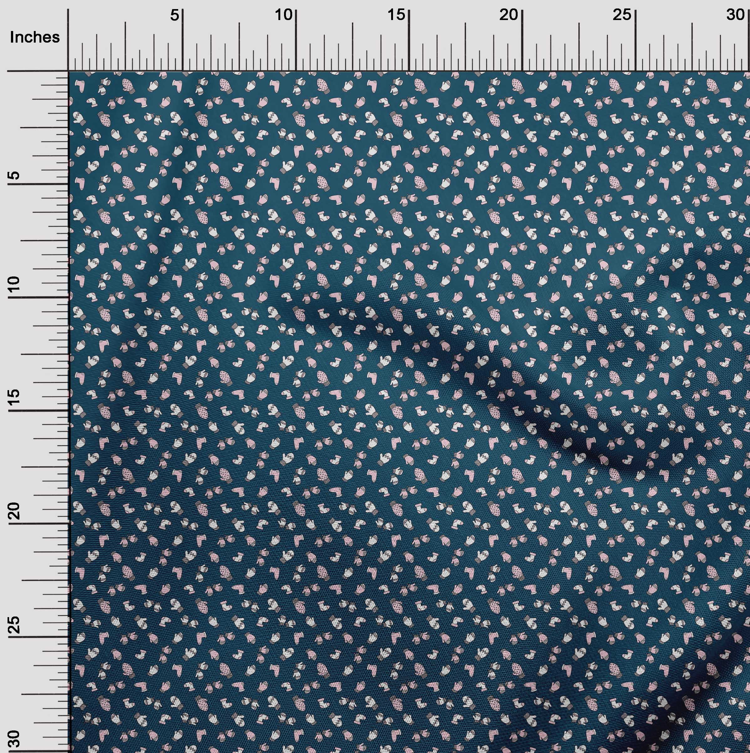 oneOone Viscose Jersey Blue Fabric Christmas Diy Clothing Quilting Fabric Print Fabric By Yard 60 Inch Wide