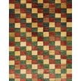 thumbnail image 1 of Ahgly Company Indoor Rectangle Abstract Saffron Red Checkered Area Rugs, 3' x 5', 1 of 6
