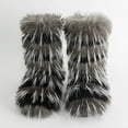 thumbnail image 6 of Faux Fur Boot For Women Furry Fluffy Comfy Plush Warm Outdoor Mid-Calf Boots with Round Toe, 6 of 6
