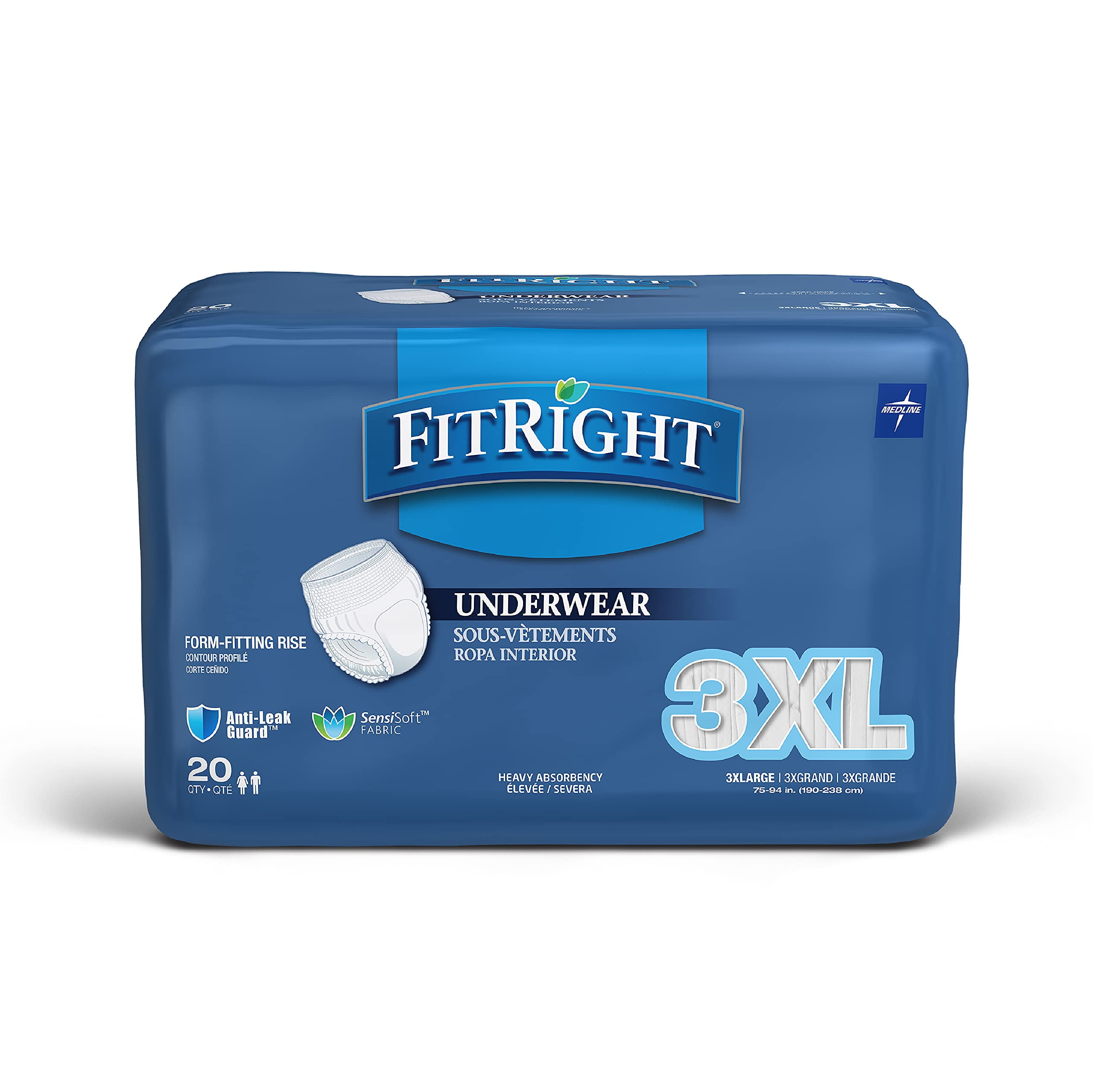 FitRight Protective Briefs, Disposable Adult Incontinence Underwear