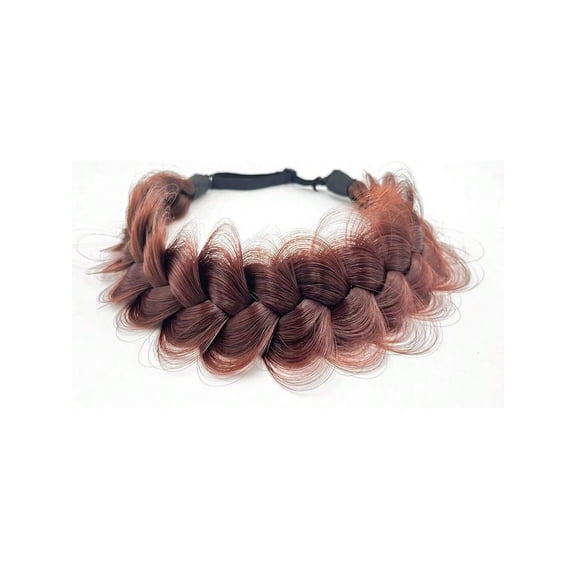 Synthetic Hair Braided Headband Classic Wide Strands Wedding Disorderly Fluffy Braids Wig Band Women Beauty Accessory GYU A22