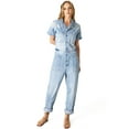 thumbnail image 5 of Saints & Hearts Womens Aviator Coverall Denim Jumpsuit (L, Light Denim), 5 of 5