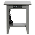 thumbnail image 4 of Leo & Lacey Traditional Solid Wood End Table with Charger in Gray, 4 of 5