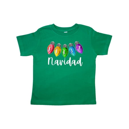 

Inktastic Feliz Navidad Rainbow Holiday Lights Gift Toddler Boy or Toddler Girl T-Shirt