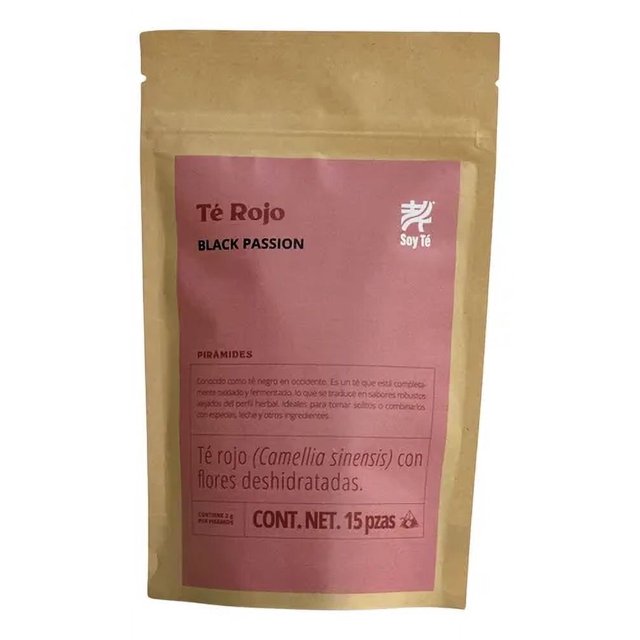 Black Passion Té Rojo Pirámides 15 pzs Soy Té