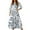 White A, variant on dGslk Women’s Floral Maxi Dress with 3/4 Sleeves, Lightweight Casual Loose Fit Summer Long Dress for Beach, Party, Vacation, and Daily Wear Beige L