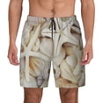 thumbnail image 3 of Uemuo Starfishes On Seashells Pattern Mens Swim Trunks Quick Dry Board Shorts with Mesh Lining, Stretch Beach Shorts Quick Dry No-Chafing Board Shorts-Medium, 3 of 9