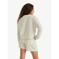 thumbnail image 2 of Justice Girls Long Sleeve Cardigan Sleep Top and Shorts, 2-Piece, Sizes 5-18 & Plus, 2 of 4