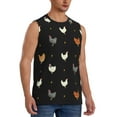 thumbnail image 2 of Daiia Funny Chicken Printed Men's Tank Tops,Casual Soft Sleeveless Gym Muscle Shirts Bodybuilding Tee-, 2 of 8