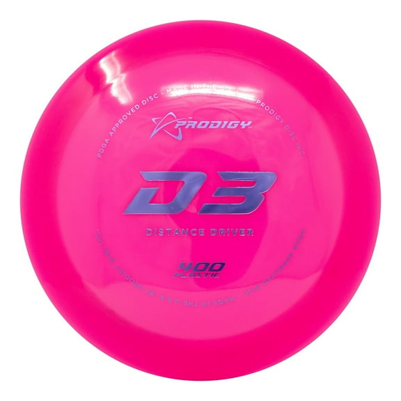 Prodigy Disc 400 D3 Driver | Stable Disc Golf Distance Driver | Extremely Durable | Designed for All Players | Colors May Vary (170-174g)