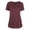 Wine, variant on Noric Women V Neck Short Sleeve Maternity Nursing T-Shirt Side Ruched Slim Fit Pregnancy Soft Casual Pullover Top