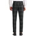 thumbnail image 3 of Lars Amadeus Men's Dress Plaid Slim Fit Flat Front Prom Checked Trousers, 3 of 6