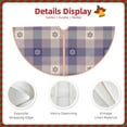 thumbnail image 5 of Kll Purple Floral Gingham Check Plaid Christmas Tree Skirt ,Party Decorations Farmhouse For Christmas Decorations Holiday Party, 5 of 8