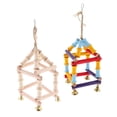 thumbnail image 4 of Mascota Pájaro Masticar Juguete Jaulas Juguetes Lufa Columpio Hamaca Campana Juguetes , E 5 Yinane Bird Parrot Swing Stand Toy, 4 of 8