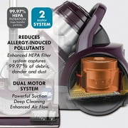 Kenmore 22614 Pet Friendly Lightweight Bagless Compact Canister Vacuum with Pet Powermate, HEPA, Extended Telescoping Wand, Retractable Cord and 2 Cleaning Tools-Purple