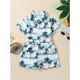 thumbnail image 5 of Lamuusaa Toddler Boy Summer  Clothes Set,  Short Sleeve Lapel Button Shirt + Elastic Waist Shorts, 5 of 9