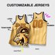 thumbnail image 3 of Camisetas de baloncesto BASKETMAN para hombre, con estampado de animales por sublimación completa, personalizables, con nombre del equipo, número y logotipo, chándales para hombre, 3 of 5