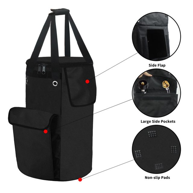 Cubierta de tanque de propano de 20 lb, bolsa de bolsillo de almacenamiento, caja de botella de aire, cubierta de tanque de Gas anticaída, cubierta de Baoblaze tapa del tanque de propano