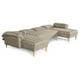 thumbnail image 3 of Sala Modular Doble Chaise Makora Salazar con Memory Foam Color Arena Lino Respaldo Reclinable de 3 Posiciones, 3 of 7