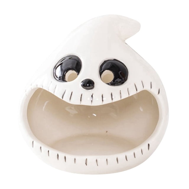 Decoración de Halloween Decoraciones de Halloween Halloween Lindo Fantasma Candelabro Decoración de Velas Arreglo Atmósfera Almacenamiento de Dulces Adornos de Escritorio(Buy 2 Save 10%)