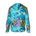 thumbnail image 2 of Goofa Corals and Tropical Fish Printed Women's UPF 50+ Sun Protection Hoodie Jacket Lightweight Long Sleeve Sun Shirt for Women with Pocket Hiking Outdoor-Medium, 2 of 9