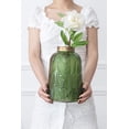 thumbnail image 2 of A&B Home Glass Vase with Vintage Green Leaf Pattern, 7" x 10", 2 of 5