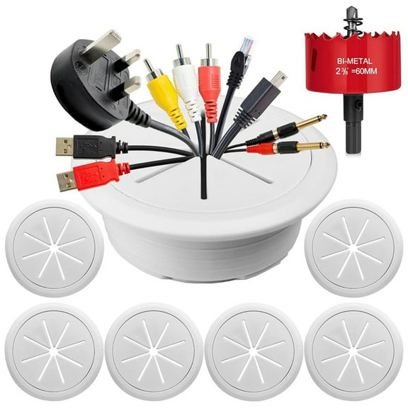 6PCS TV Cord Hider 2-3/8In(60mm) in Wall Cable Management Kit Cord Hider for Wall Moun y7210