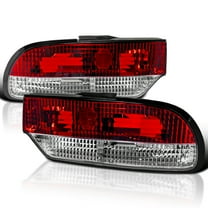 Spec-D Tuning Red Tail Lights Compatible with 1989-1994 Nissan 240SX S13 Hatchback, Left   Right Pair Assembly
