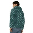 thumbnail image 4 of Goofa Green Vintage Peacock Pattern Mens Full-zip Hoodie, Zip-up Pullover Hooded Sweatshirt, Kangaroo Pocket Hoodie Ideal for Daily Wear, Travel, and Home-Large, 4 of 5
