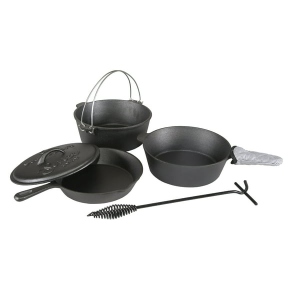 Stansport 6 Pieces Cast Iron Camping Mess Kits
