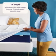 Sleep Innovations Memory Foam Mattress Topper, Full, Gel Dual Layer Support, 4 inch